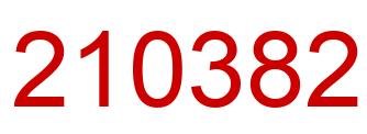 Number 210382 red image