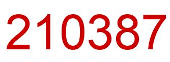 Number 210387 red image