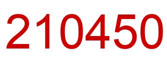 Number 210450 red image