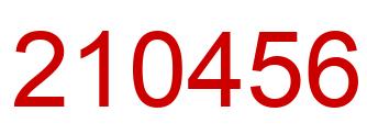 Número 210456 imagen rojo