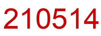 Number 210514 red image