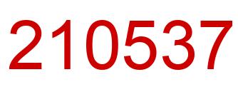 Number 210537 red image