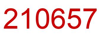 Number 210657 red image