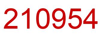 Número 210954 imagen rojo