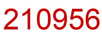 Número 210956 imagen rojo