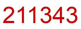 Number 211343 red image
