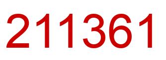 Number 211361 red image