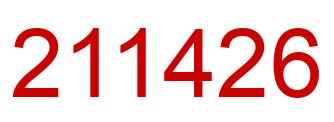 Number 211426 red image