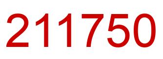 Number 211750 red image