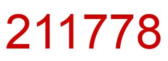 Number 211778 red image