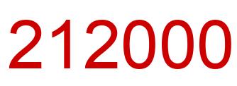 Number 212000 red image