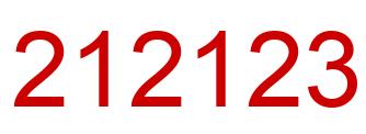 Number 212123 red image