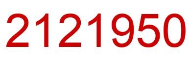 Number 2121950 red image