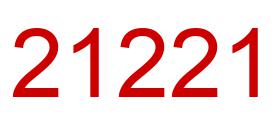 Number 21221 red image