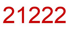Number 21222 red image