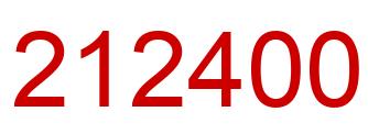 Number 212400 red image