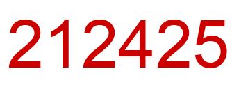 Número 212425 imagen rojo