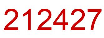 Número 212427 imagen rojo