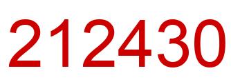Número 212430 imagen rojo