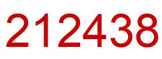 Number 212438 red image