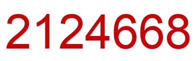 Number 2124668 red image