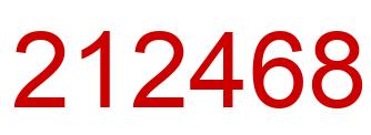 Number 212468 red image