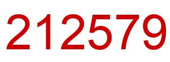 Number 212579 red image