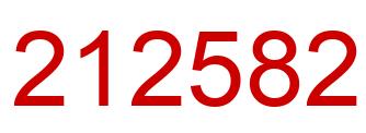 Number 212582 red image