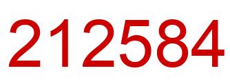 Number 212584 red image