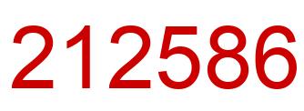 Number 212586 red image