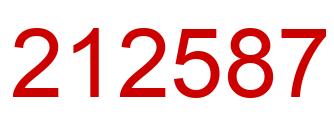Number 212587 red image