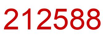 Number 212588 red image