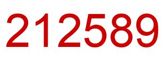 Number 212589 red image