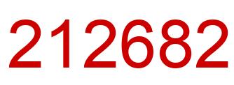Number 212682 red image