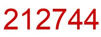 Number 212744 red image