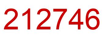 Number 212746 red image