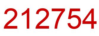 Number 212754 red image