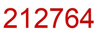 Número 212764 imagen rojo