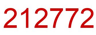 Number 212772 red image