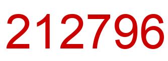 Number 212796 red image