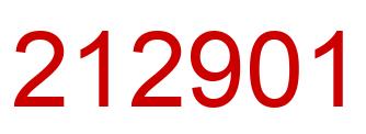 Number 212901 red image