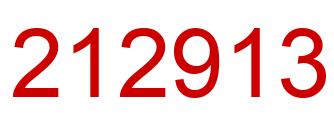 Number 212913 red image