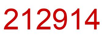Number 212914 red image