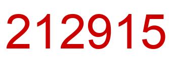 Number 212915 red image