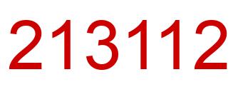 Number 213112 red image