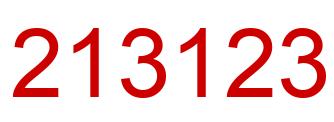 Number 213123 red image