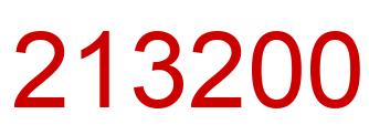 Number 213200 red image