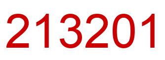 Number 213201 red image