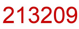 Number 213209 red image
