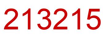 Number 213215 red image